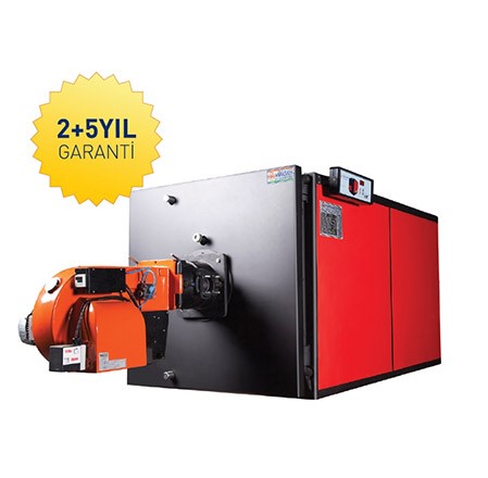 Gaz Yakıtlı İki Geçişli (Karşı Basınçlı) Sıcak Su Kazanı